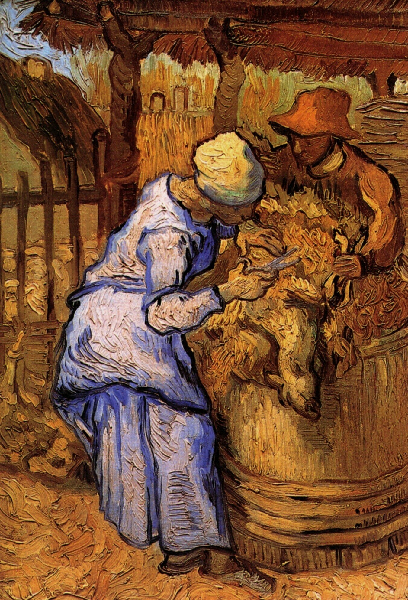  Ван Гог  Стрижка овец (по картине Жан Франсуа Милле)